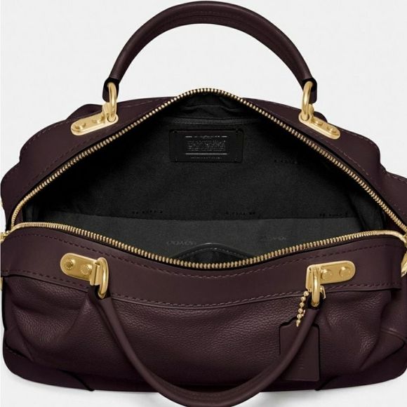 NWT Coach Lane Satchelin Oxblood - Picture 2 of 3